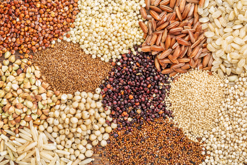 Different legumes that are rich in phytic acid arranged close to each other