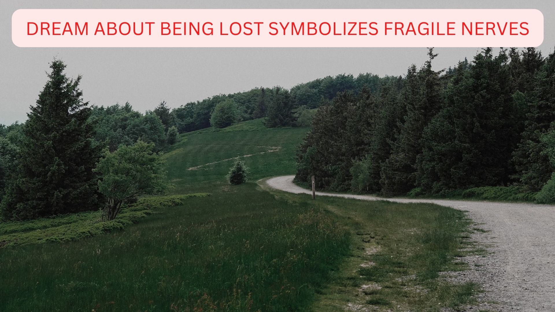 Dream About Being Lost - Symbolizes Fragile Nerves