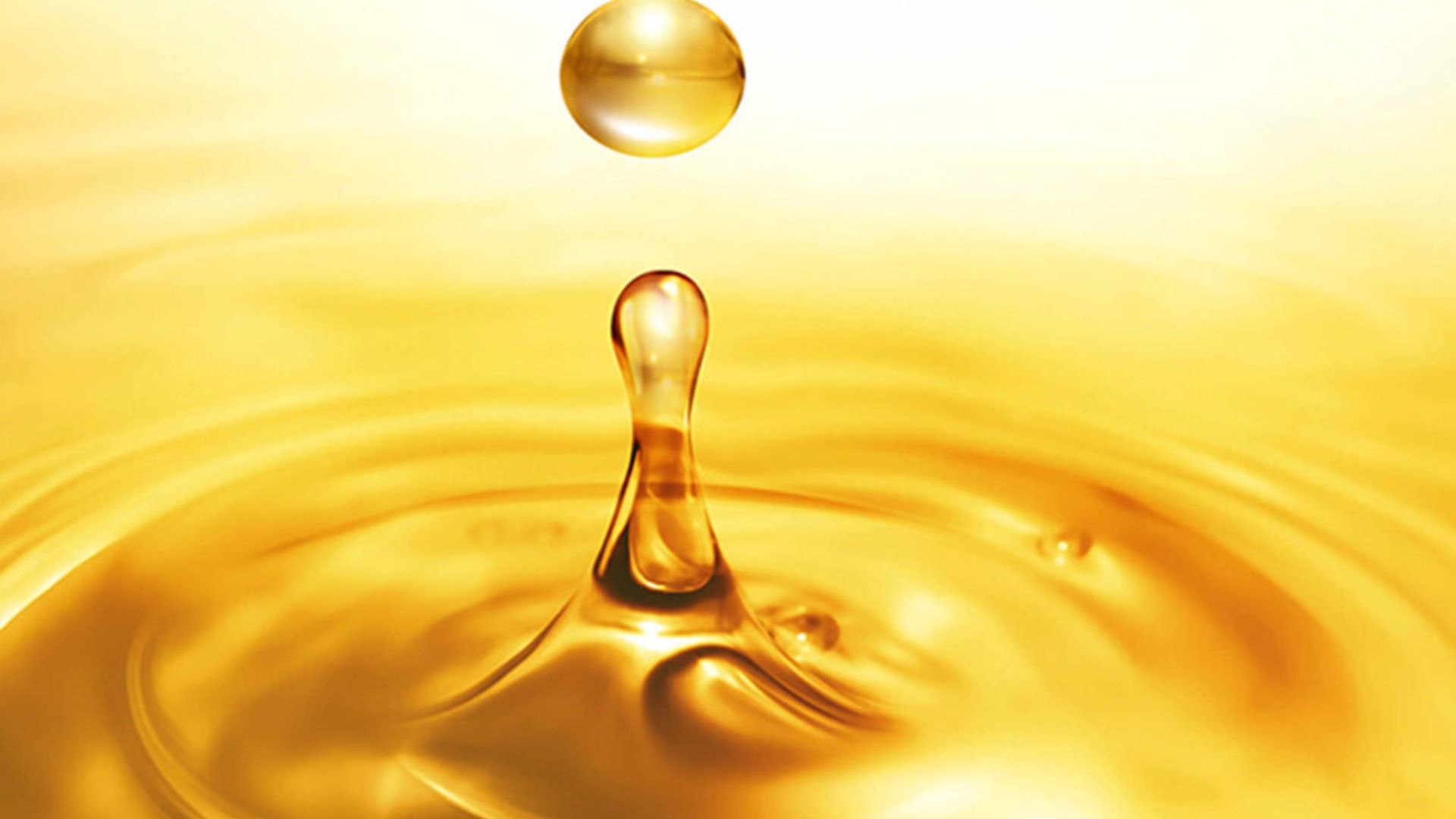 Oil Drops Creating Ripples