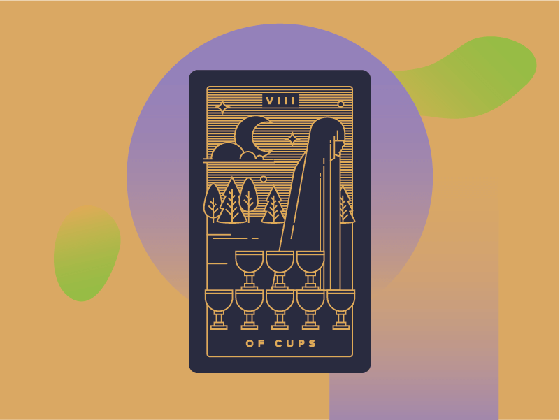 Eight Of Cups Tarot Card Meaning - Sense Of Dissatisfaction