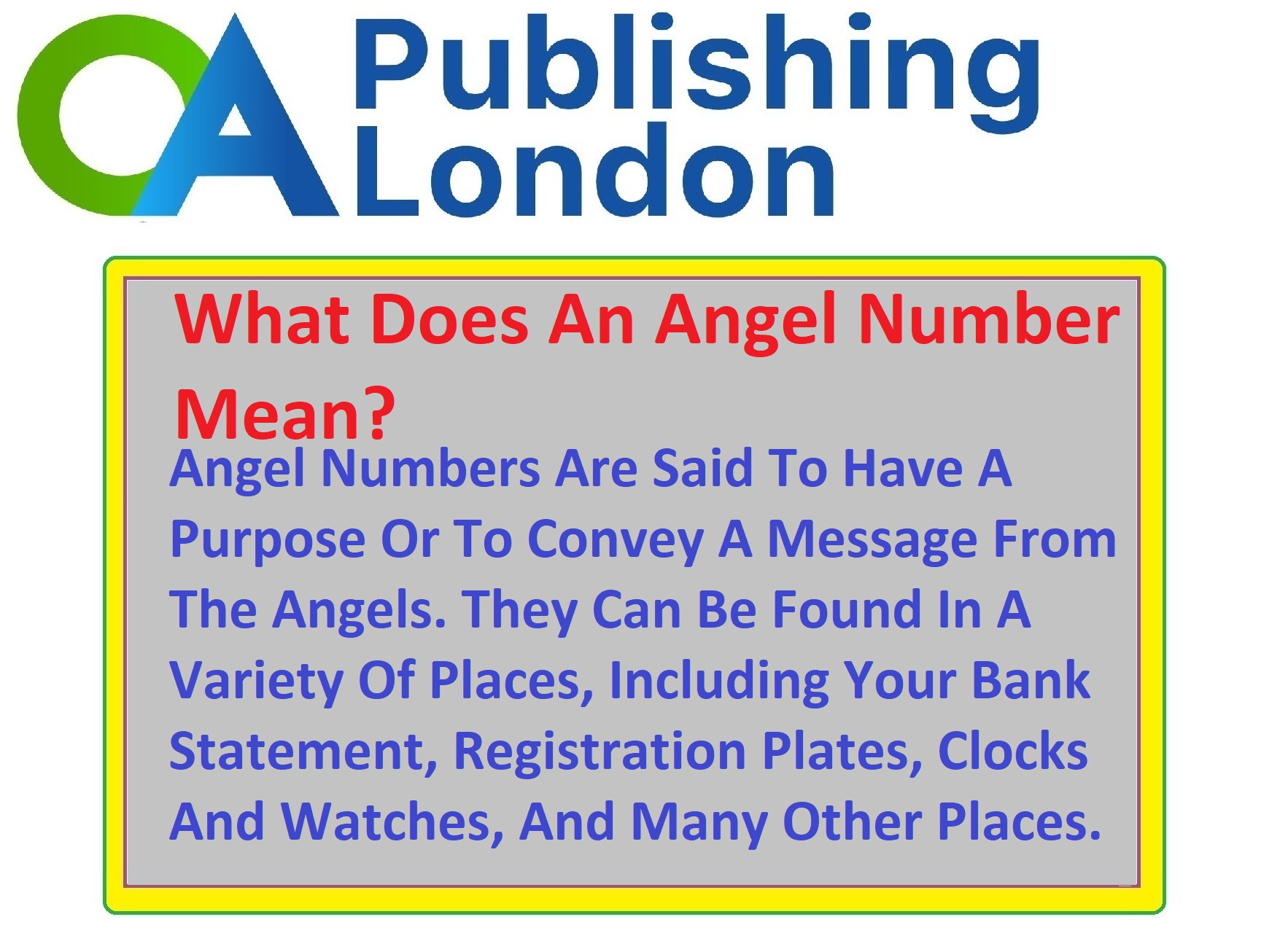 Angel Number MeanIng And Where It Can Be Found
