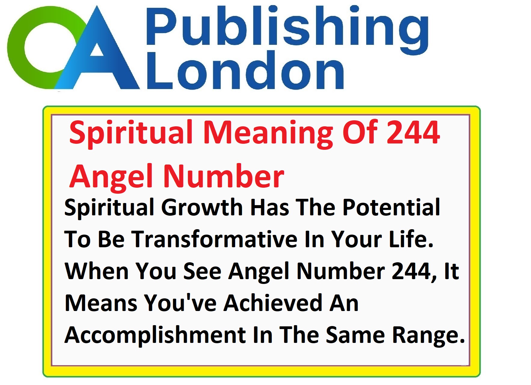 Spiritual Meaning Of 244 Angel Number