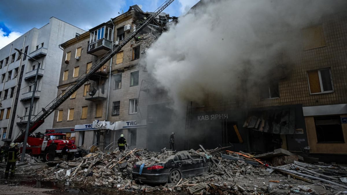 Several buildings in Ukraine affected by the missile stirkes