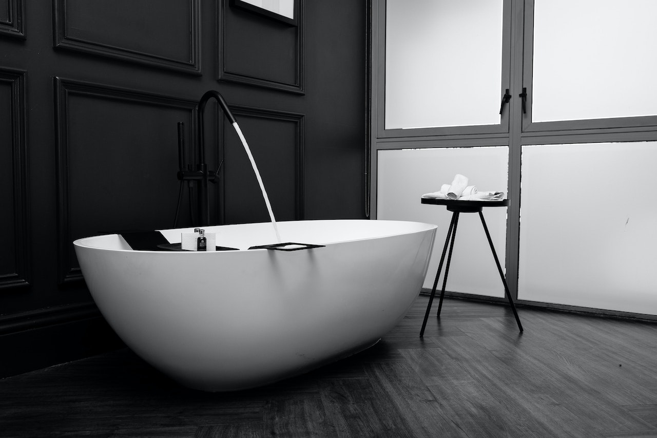 A Bathtub with Running Water