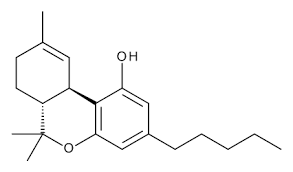 The chemical structure of Dronabinol