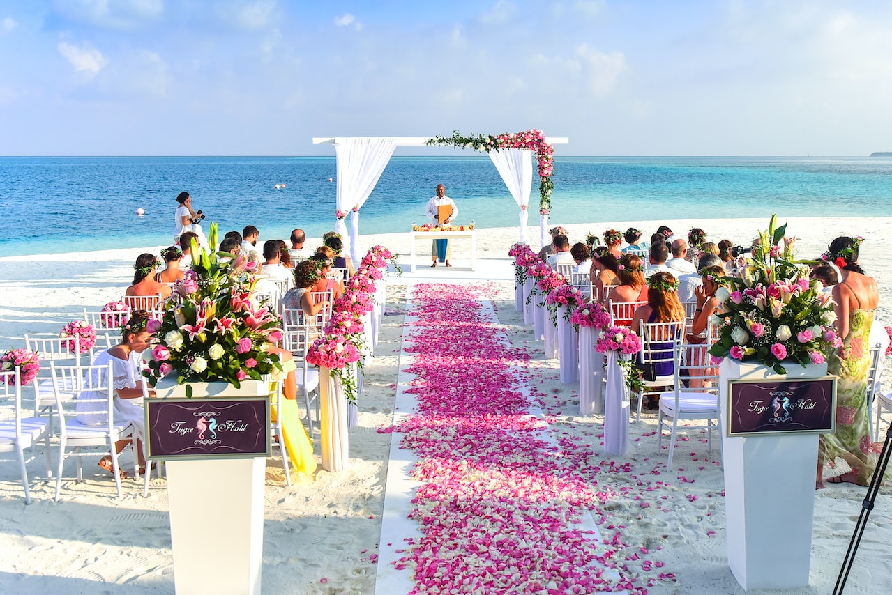 Beach Wedding Ceremony during Daytime  More info  Share More like this