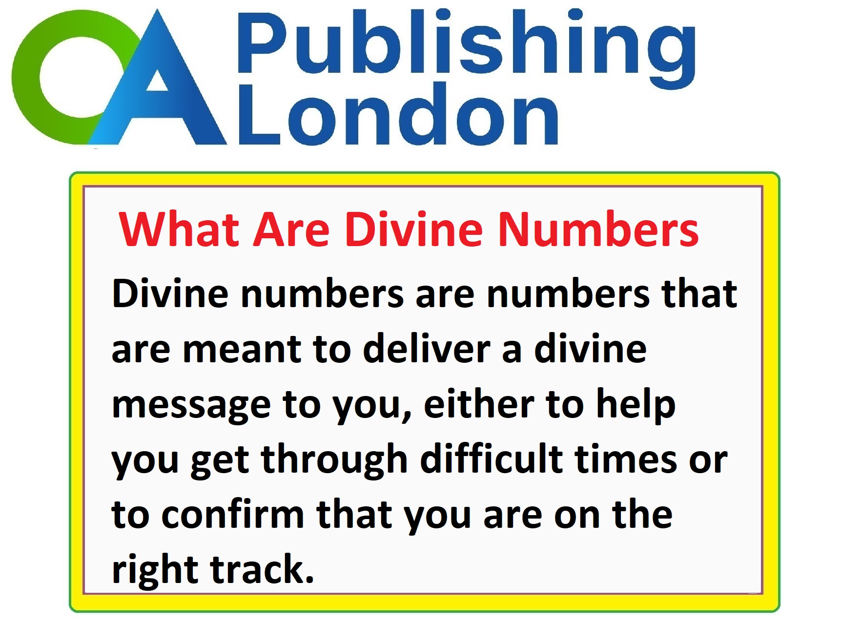 Definition Of Divine Numbers
