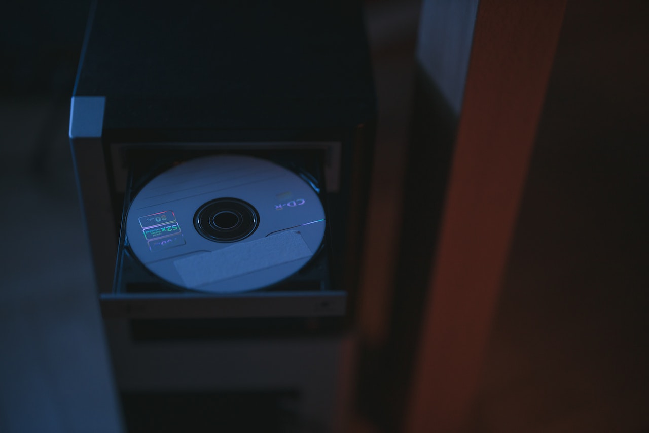 Close-Up Shot of a Compact Disc