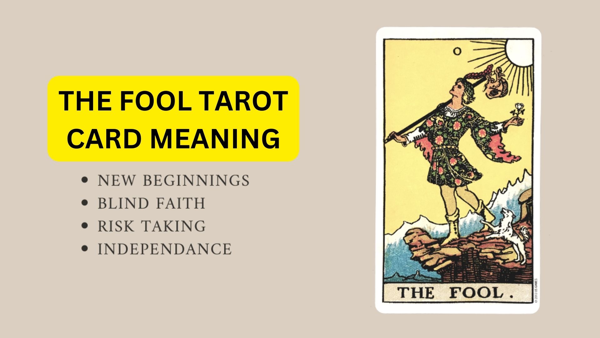 The Fool Tarot Card Meaning - Major Arcana