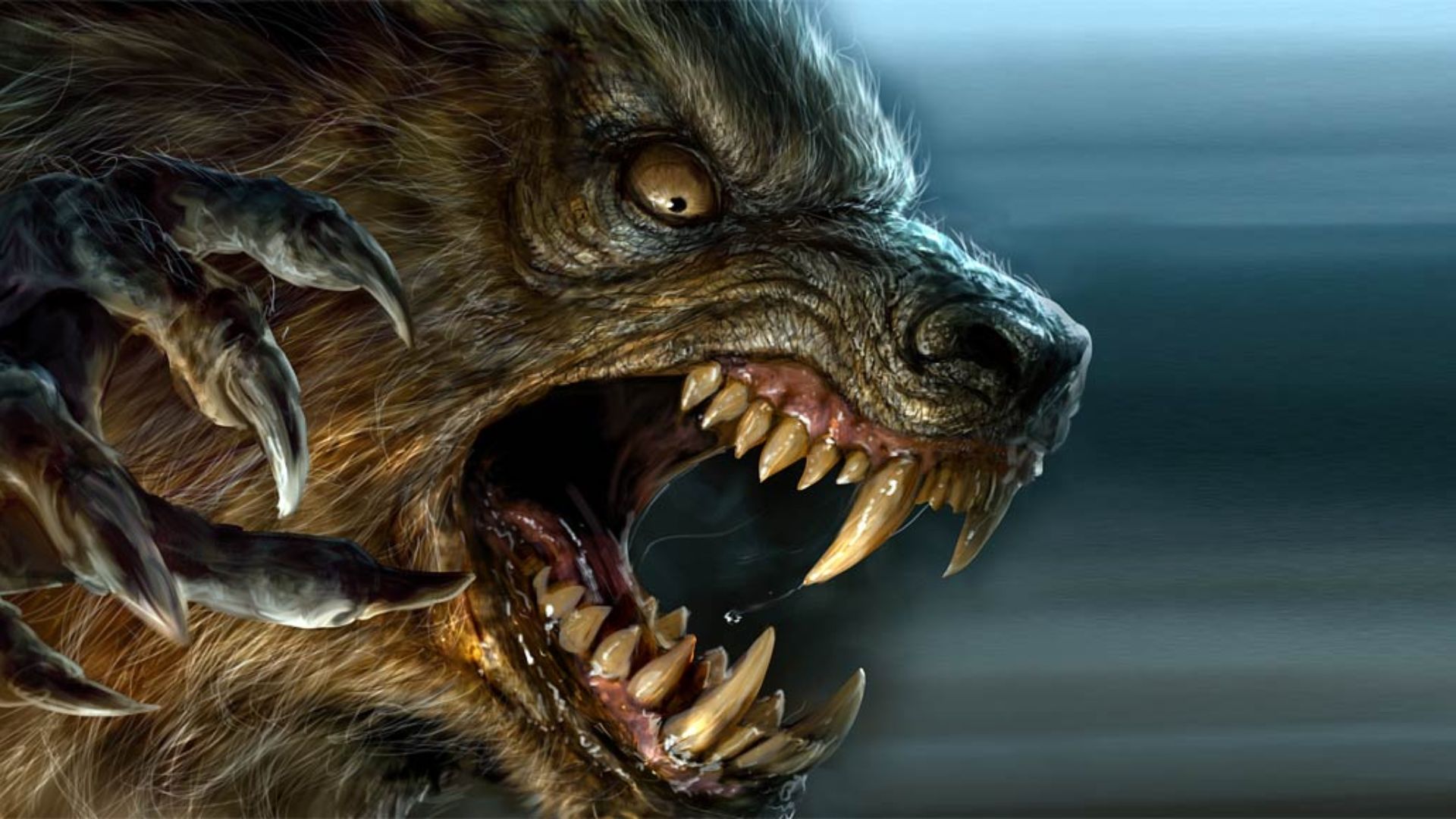 Closeup Of A Raging Wolf