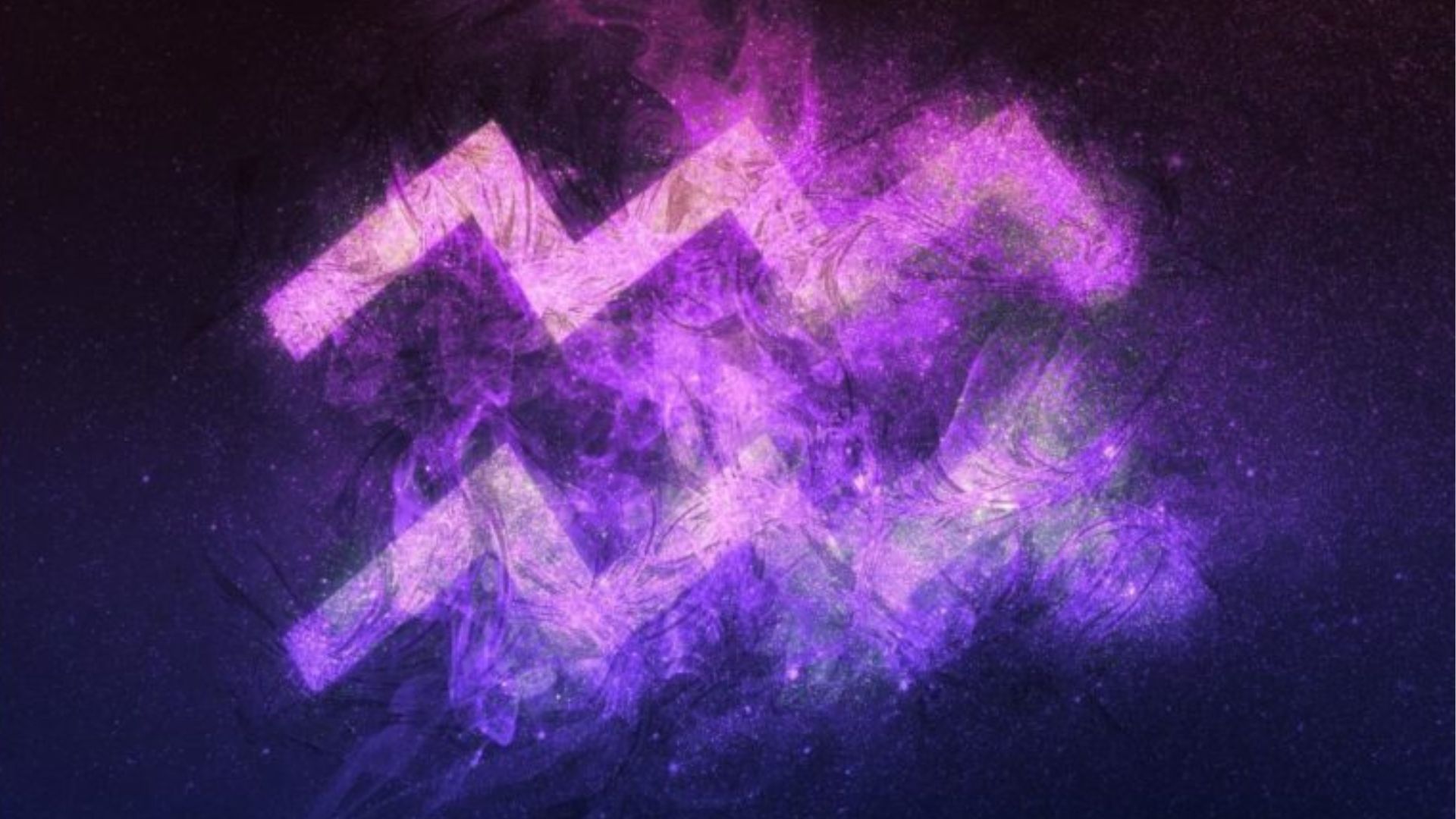Purple Aquarius Sign In Sky