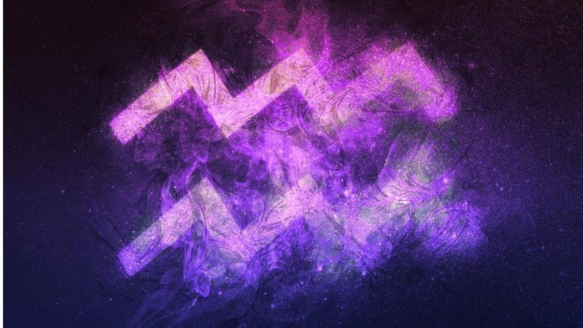 Purple Aquarius Sign in Sky