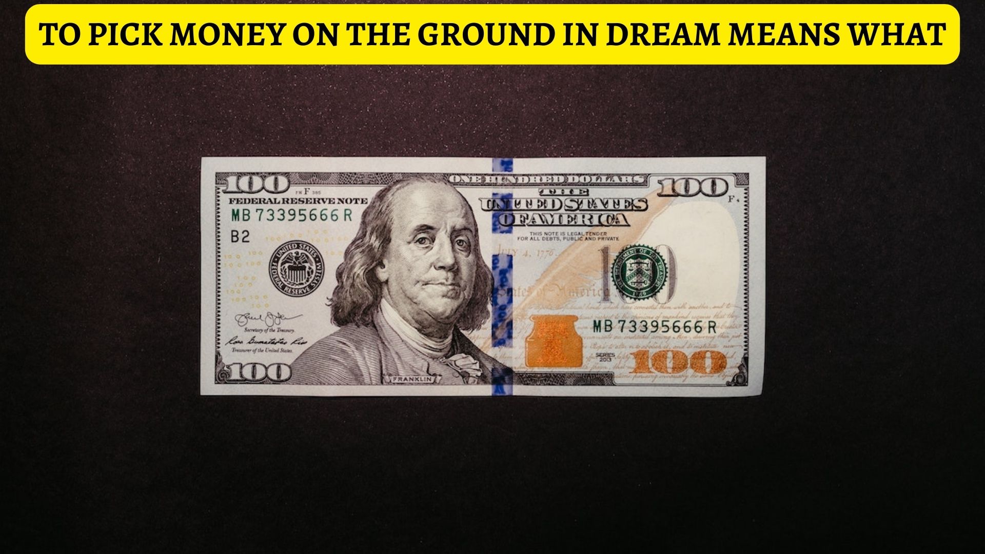 To Pick Money On The Ground In Dream Means What?