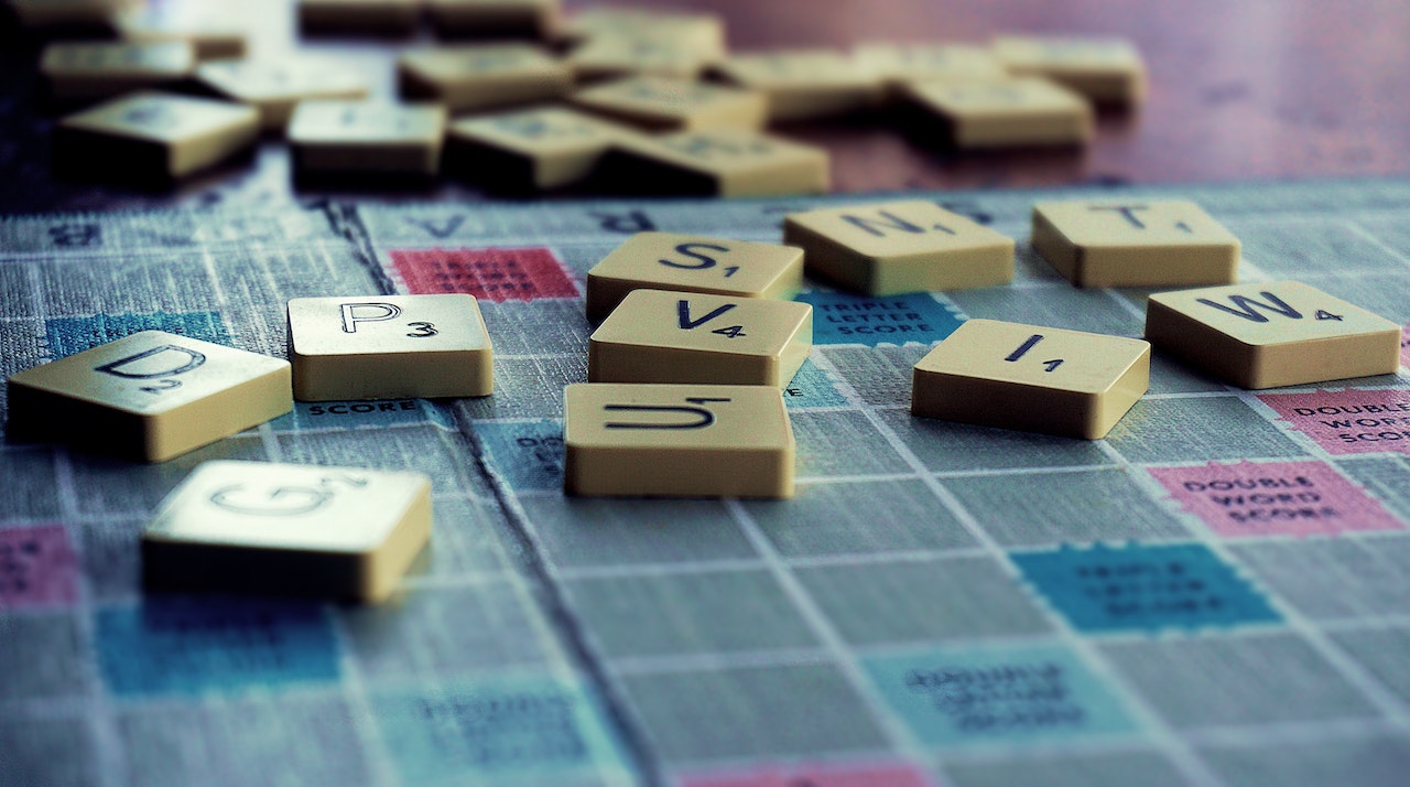 Scrabble Board Game on Shallow Focus