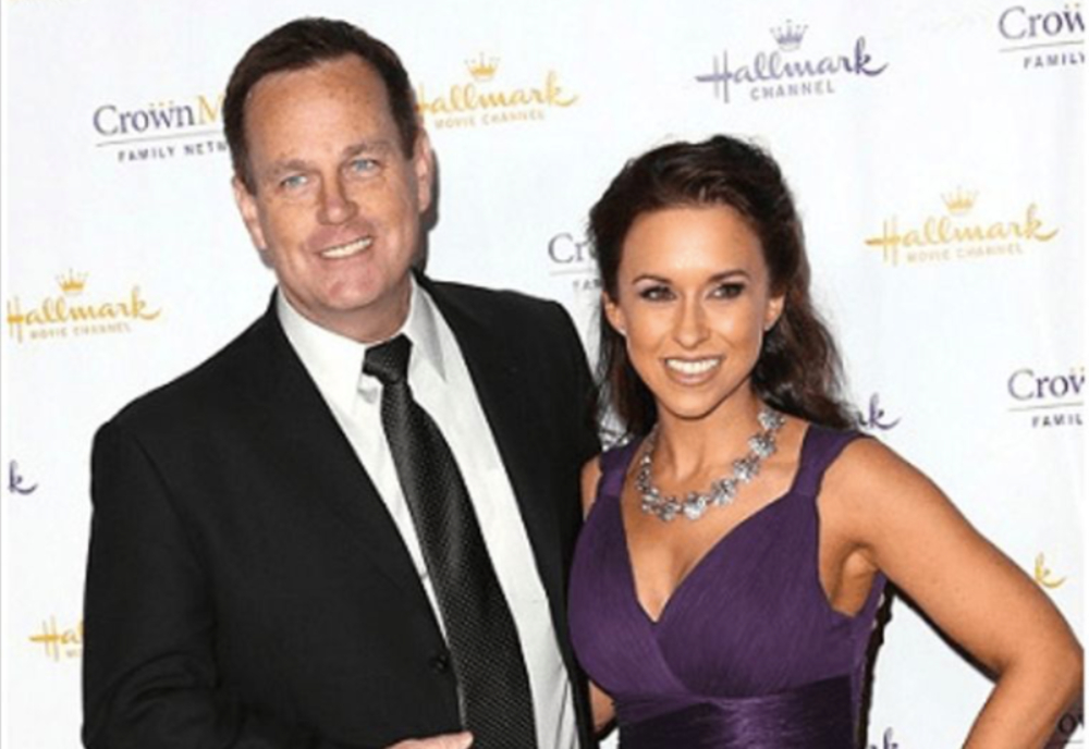 David Nehdar with his wife Lacey Chabert at an award show