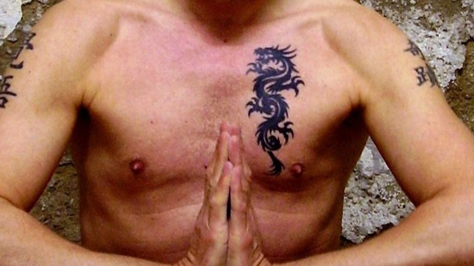 Dragon Tattoo On Right Pec