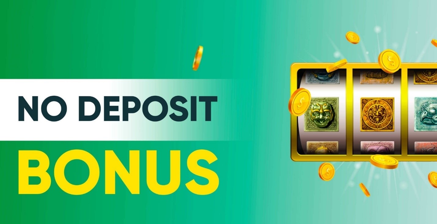 No deposit bonus text with gold coins