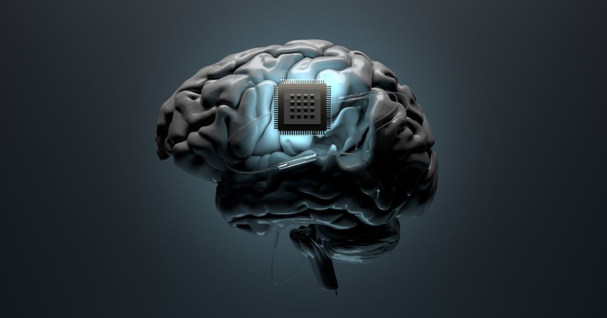 Microchip in a brain