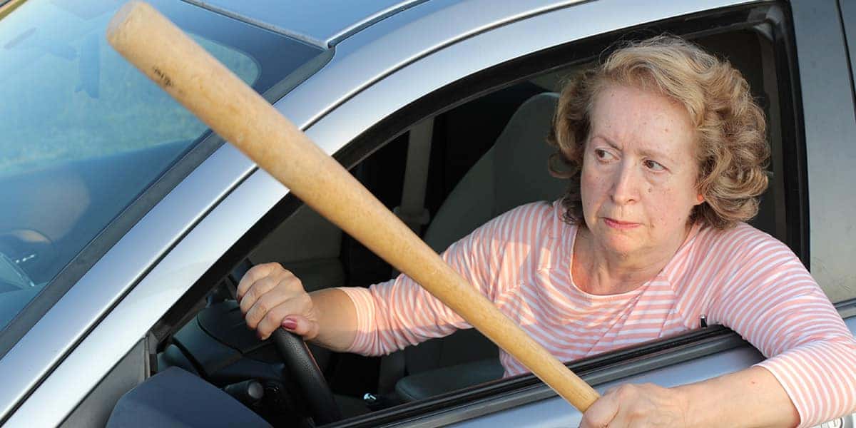 Granny with a bat while driving