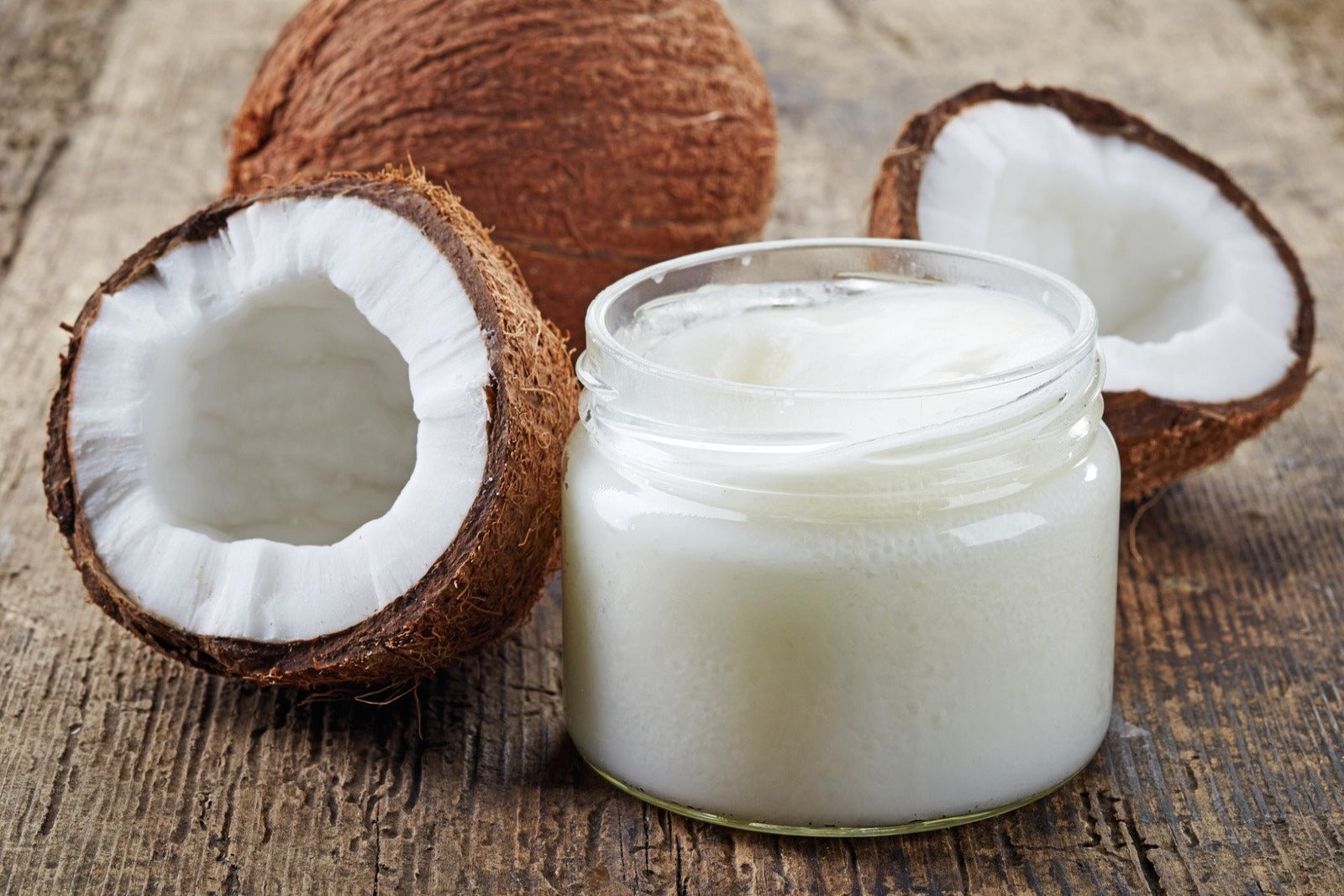 Virgin Coconut And Refined Coconut Oil In Glass Jar