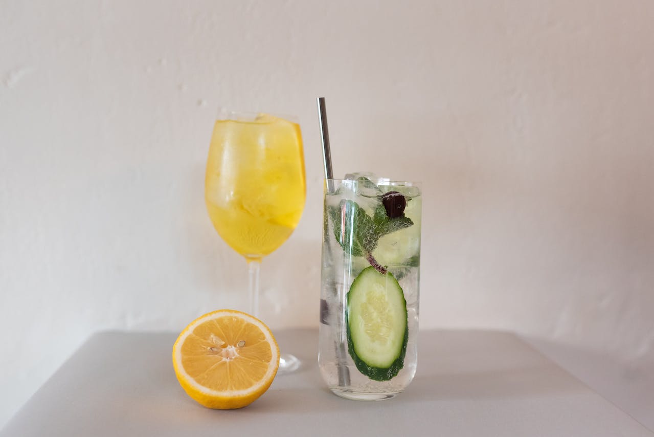  Lemon Based Cocktail and Cucumber Water